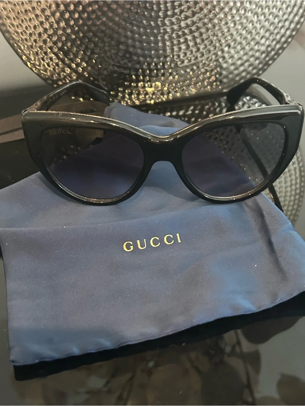 Gucci Black Cat-Eye Sunglasses